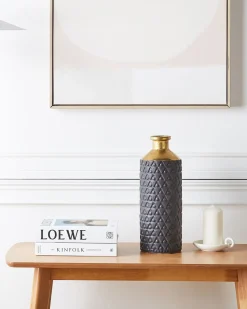 Vaso decorativo ARSIN Gres porcellanato 39 cm Nero