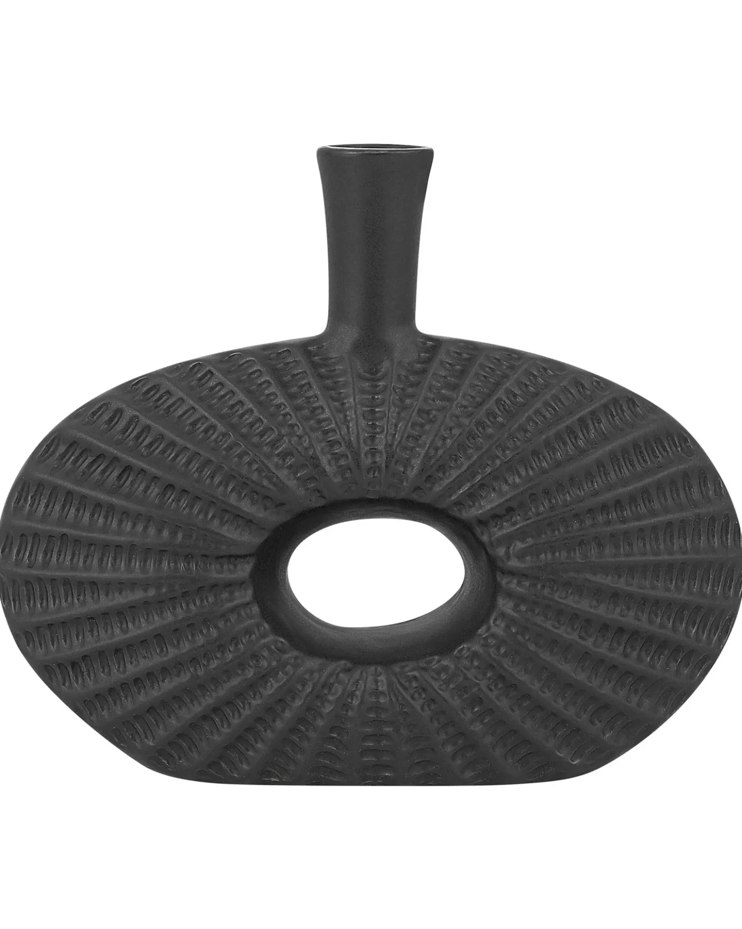 Vaso decorativo ARWAD Gres porcellanato 24 cm Nero