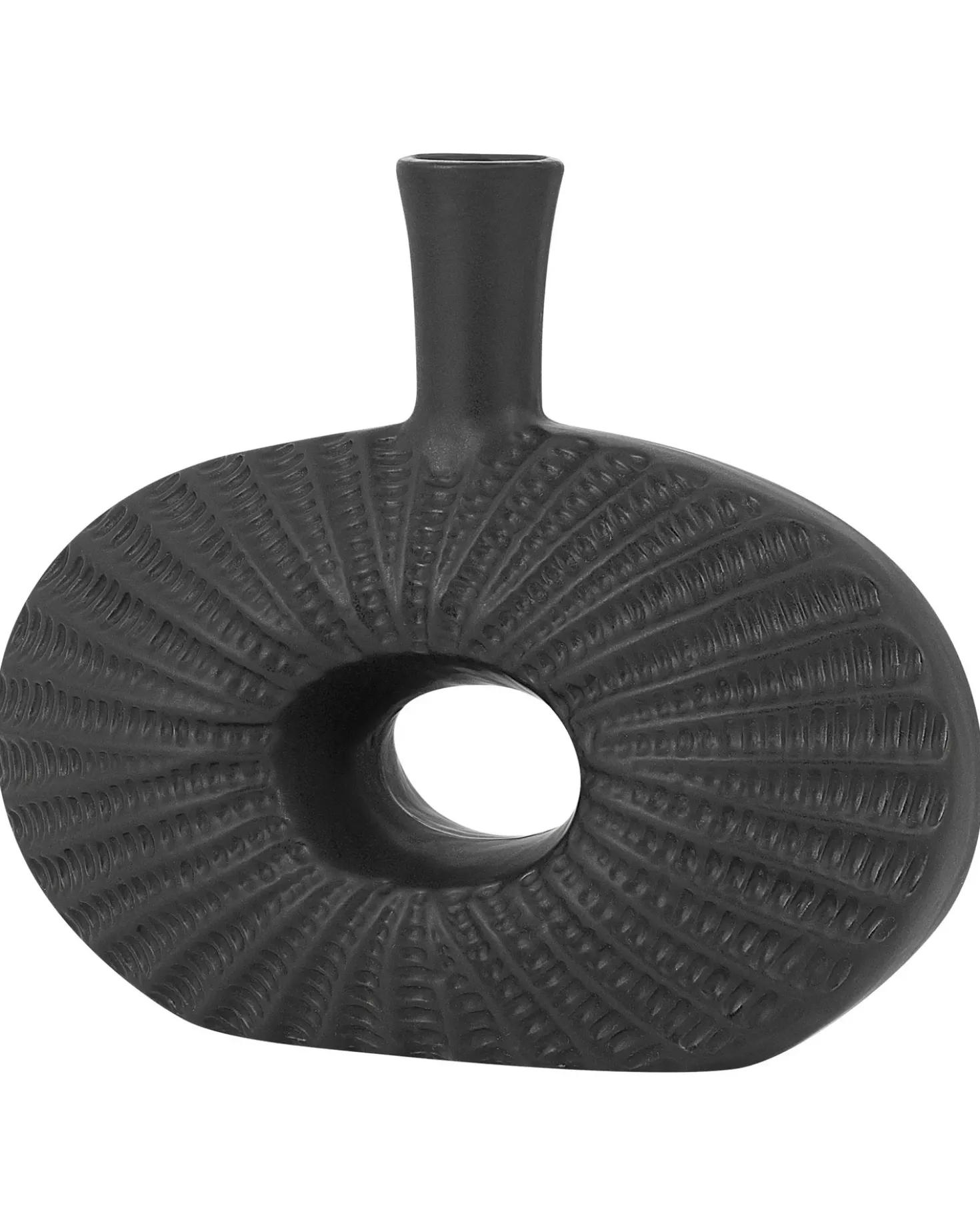Vaso decorativo ARWAD Gres porcellanato 24 cm Nero