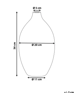 Vaso decorativo BAEZA Ceramica 36 cm Bianco