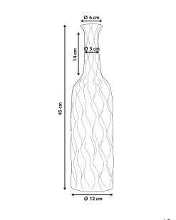 Vaso decorativo BASSANIA Gres porcellanato 45 cm Argento