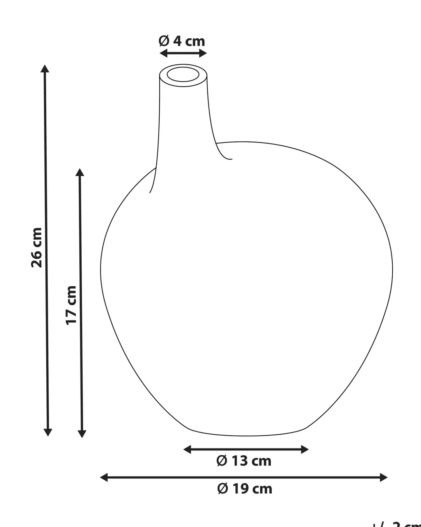 Vaso decorativo BENTONG Ceramica 26 cm Azzurro