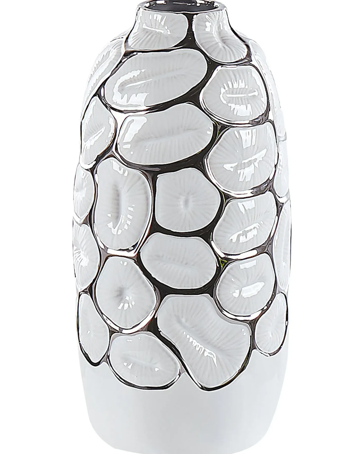 Vaso decorativo CENABUM Gres porcellanato 34 cm Bianco