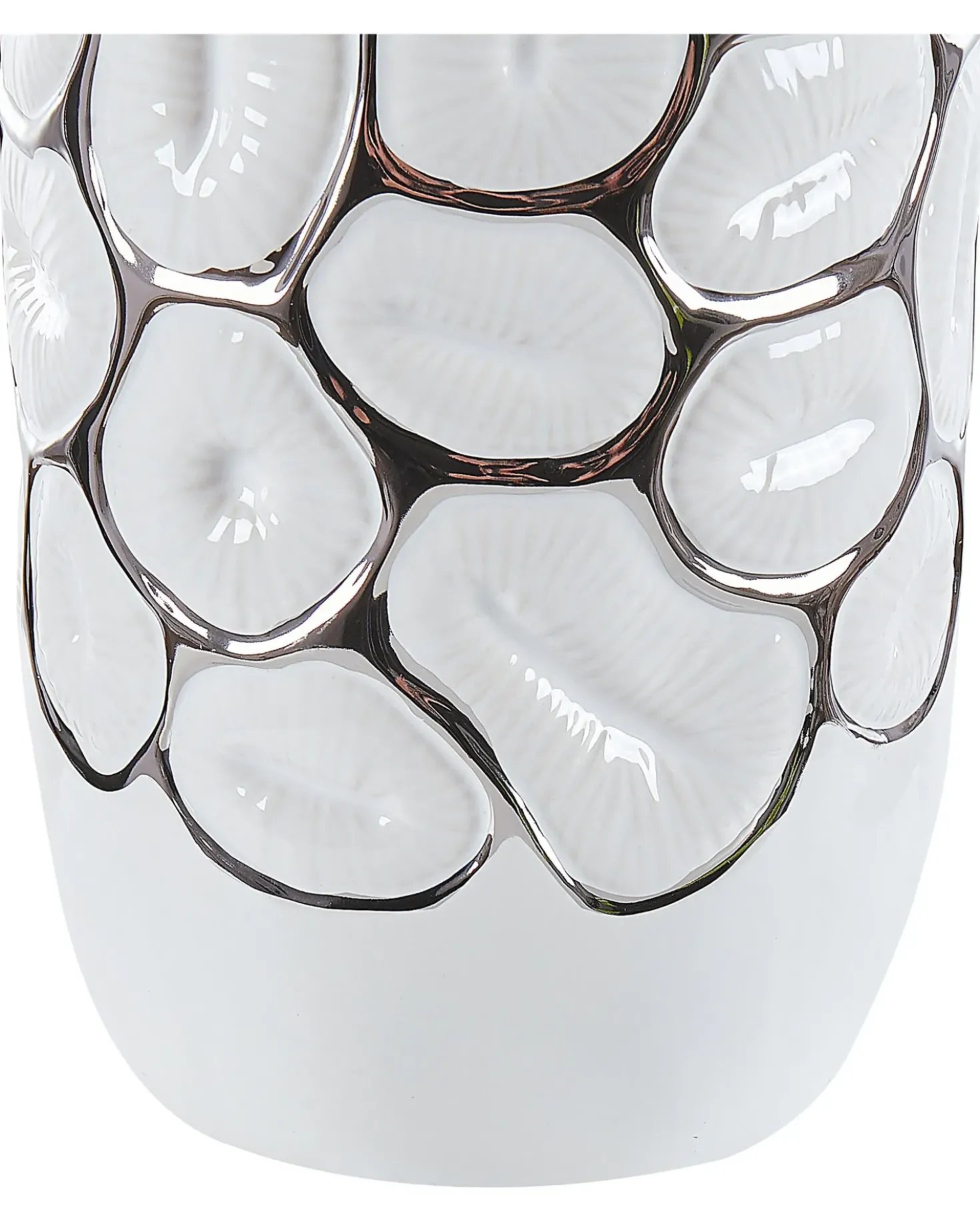 Vaso decorativo CENABUM Gres porcellanato 34 cm Bianco