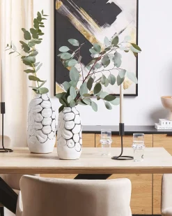 Vaso decorativo CENABUM Gres porcellanato 34 cm Bianco