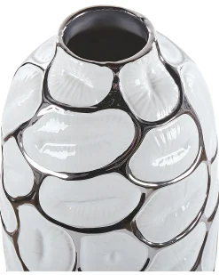 Vaso decorativo CENABUM Gres porcellanato 34 cm Bianco