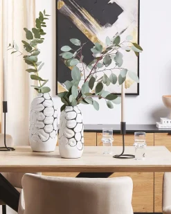 Vaso decorativo CENABUM Gres porcellanato 28 cm Bianco