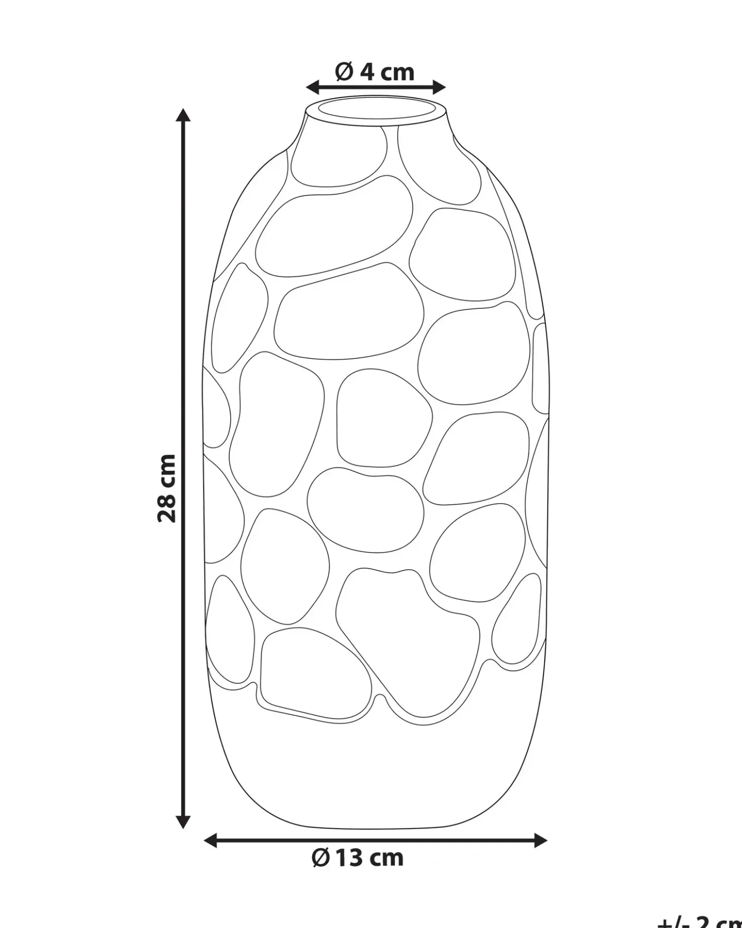 Vaso decorativo CENABUM Gres porcellanato 28 cm Bianco