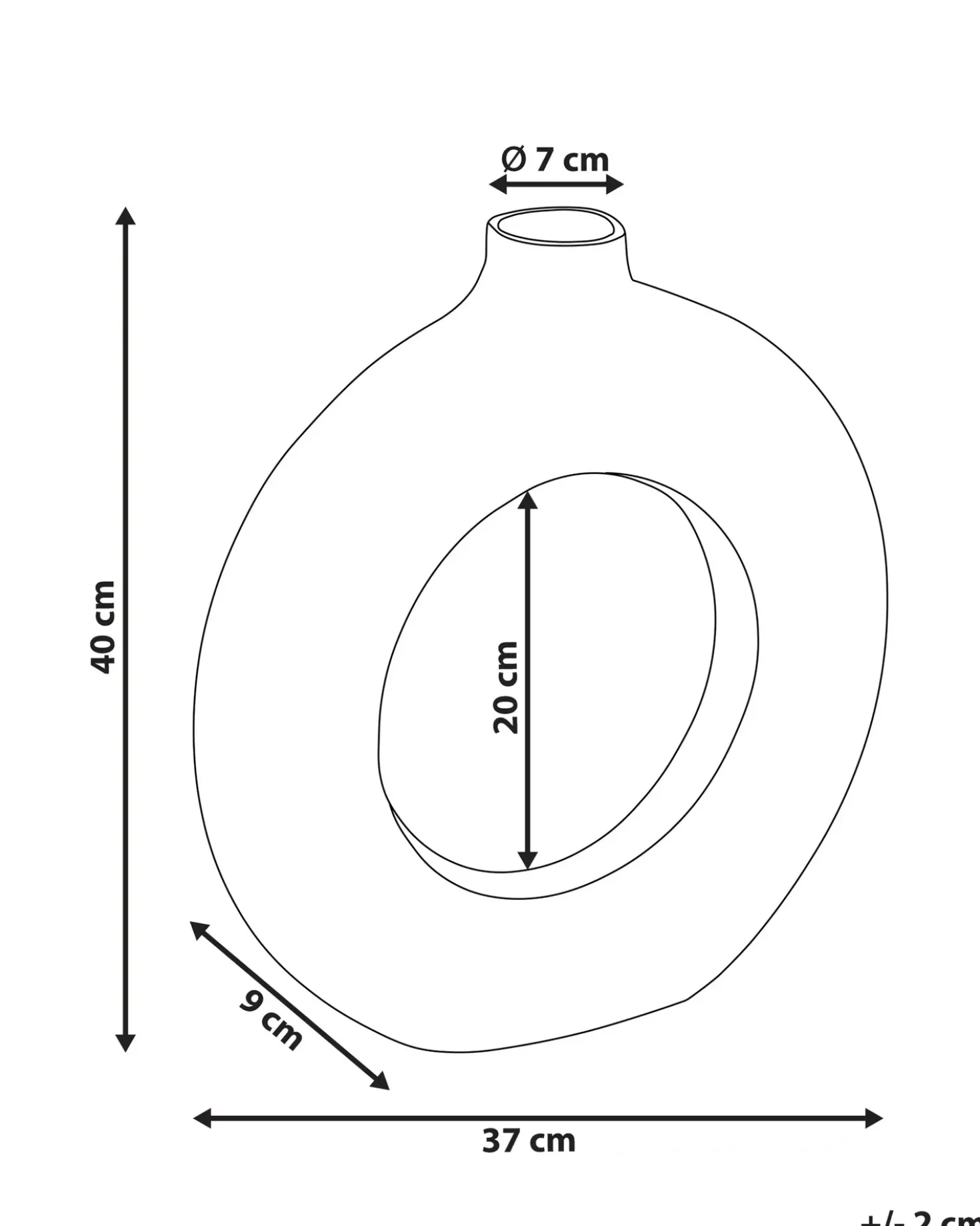 Vaso decorativo COMAL Metallo 40 cm Oro