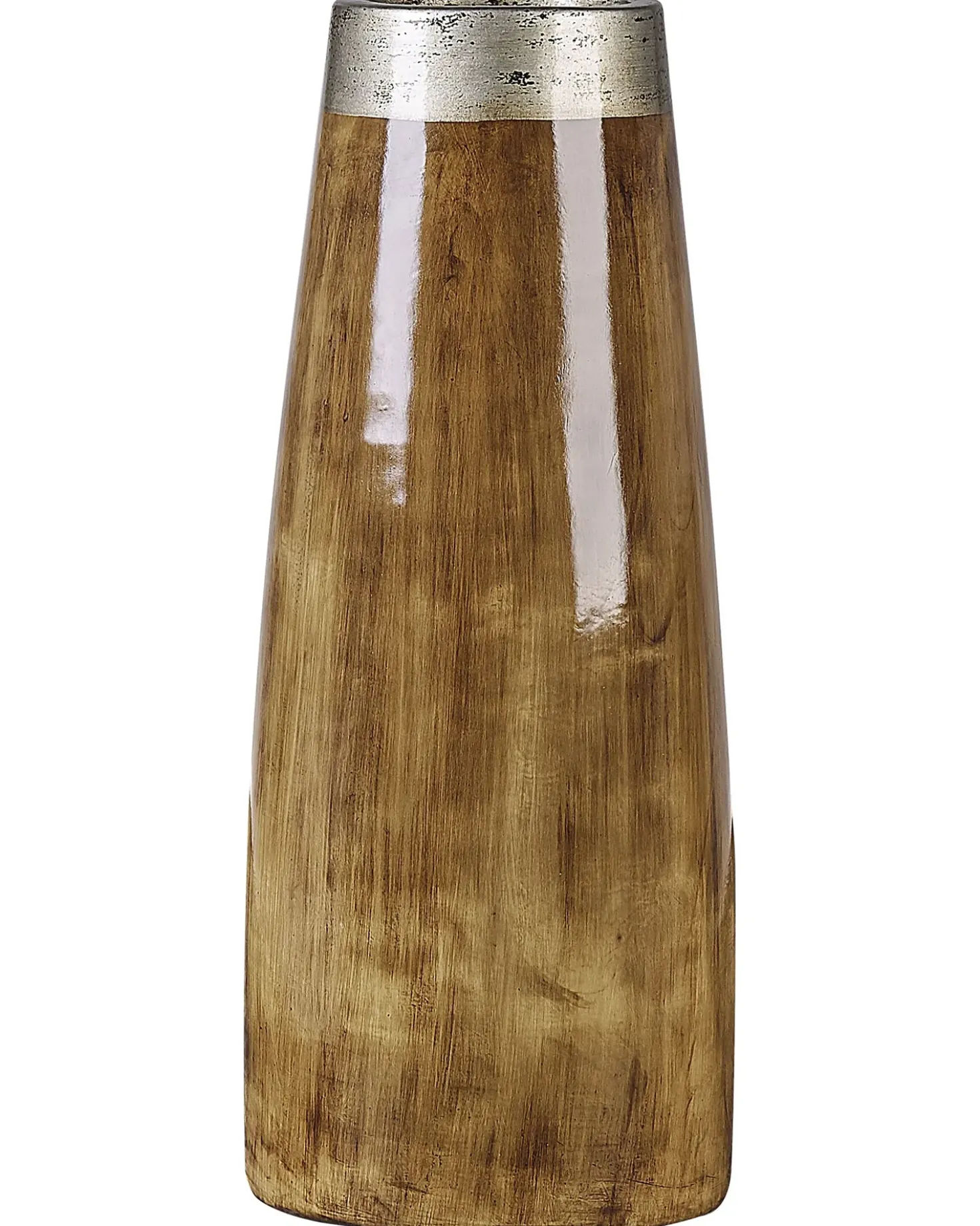 Vaso decorativo CYRENE Ceramica 50 cm Marrone scuro