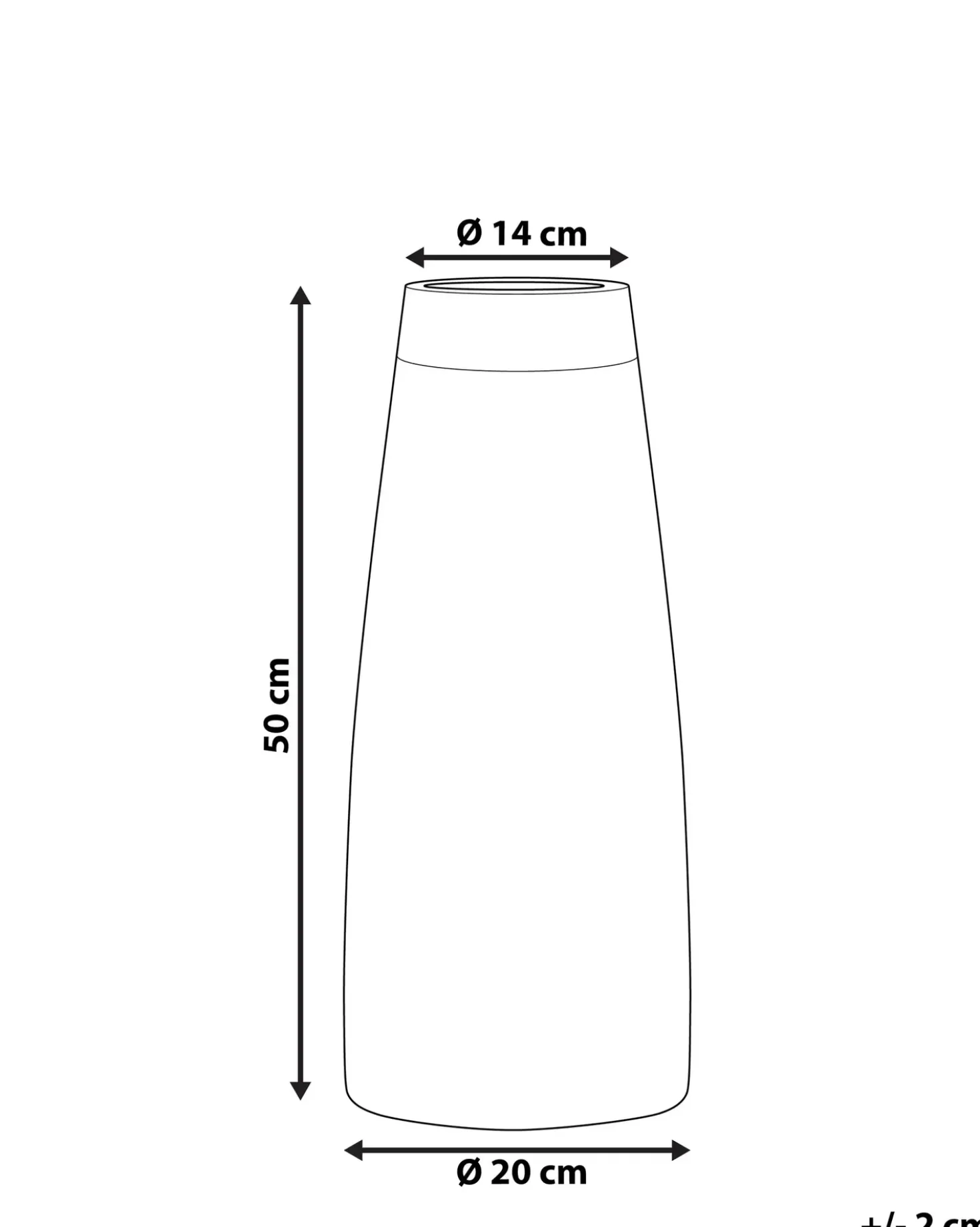 Vaso decorativo CYRENE Ceramica 50 cm Marrone scuro