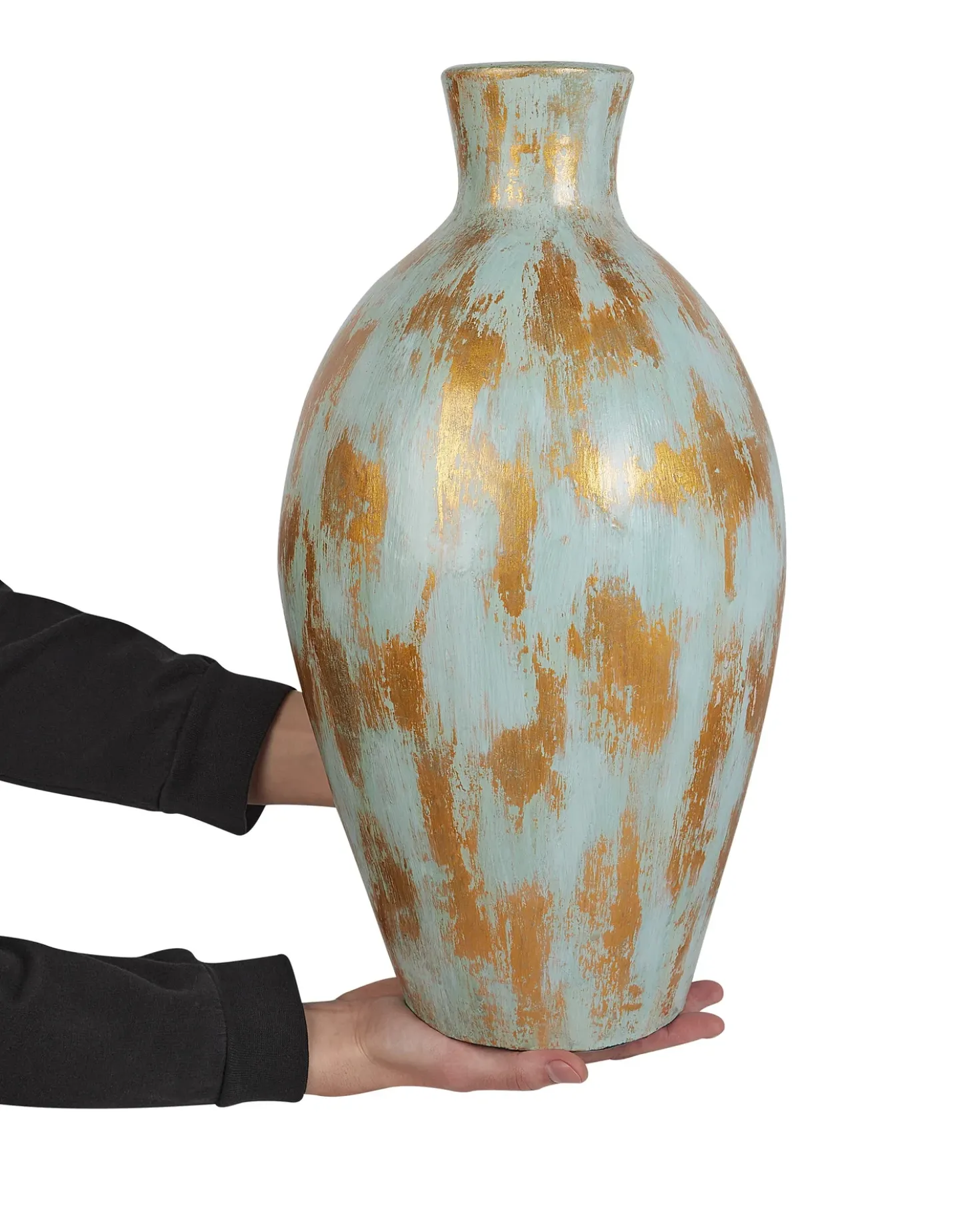 Vaso decorativo DIKAJA Ceramica 45 cm Blu
