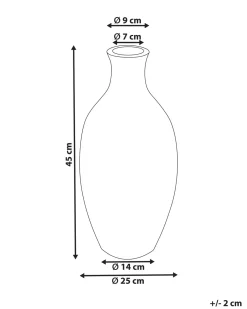 Vaso decorativo DIKAJA Ceramica 45 cm Blu