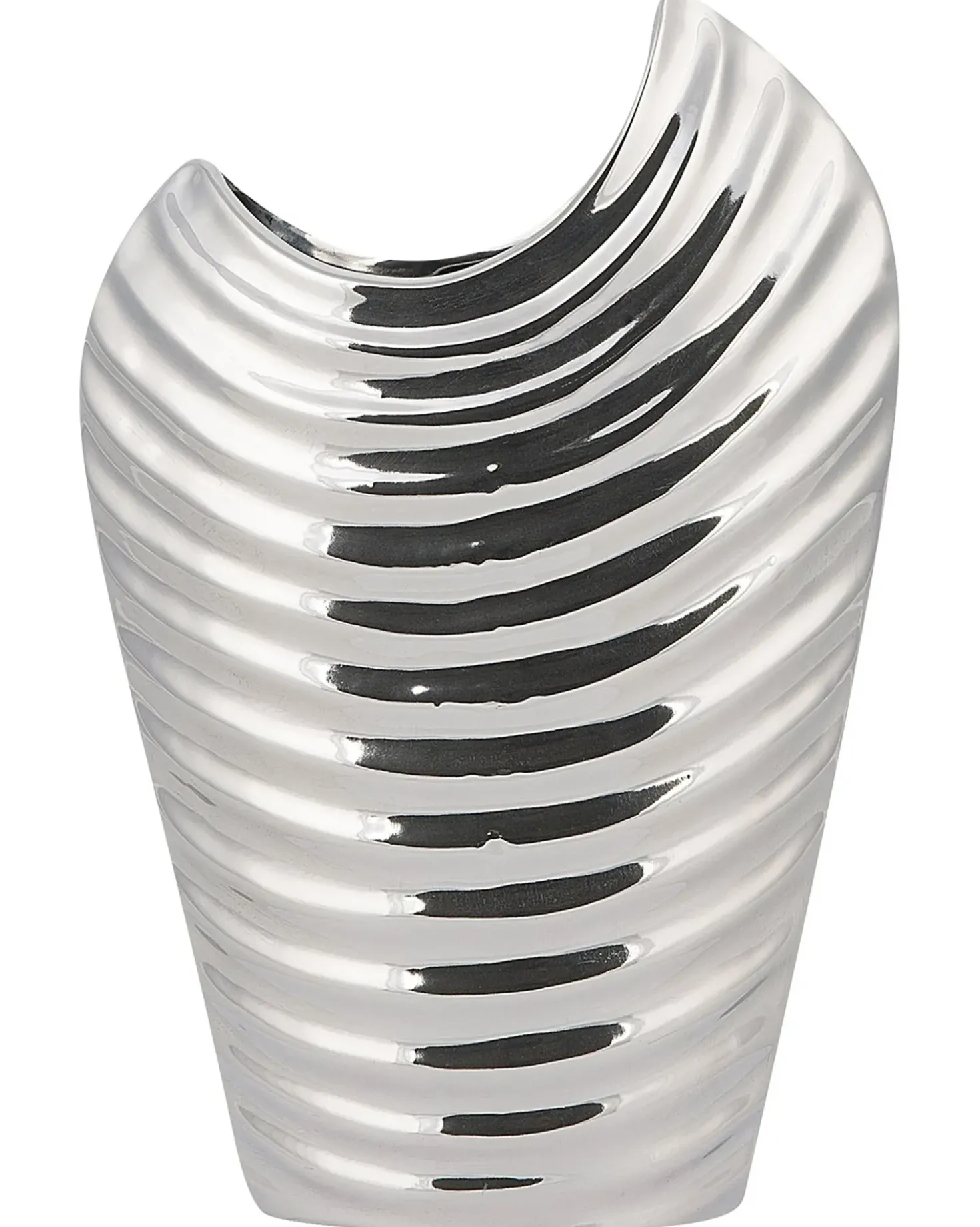 Vaso decorativo ECETRA Gres porcellanato 26 cm Argento