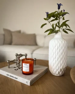 Vaso decorativo EMAR Gres porcellanato 31 cm Bianco