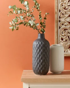 Vaso decorativo EMAR Gres porcellanato 31 cm Nero