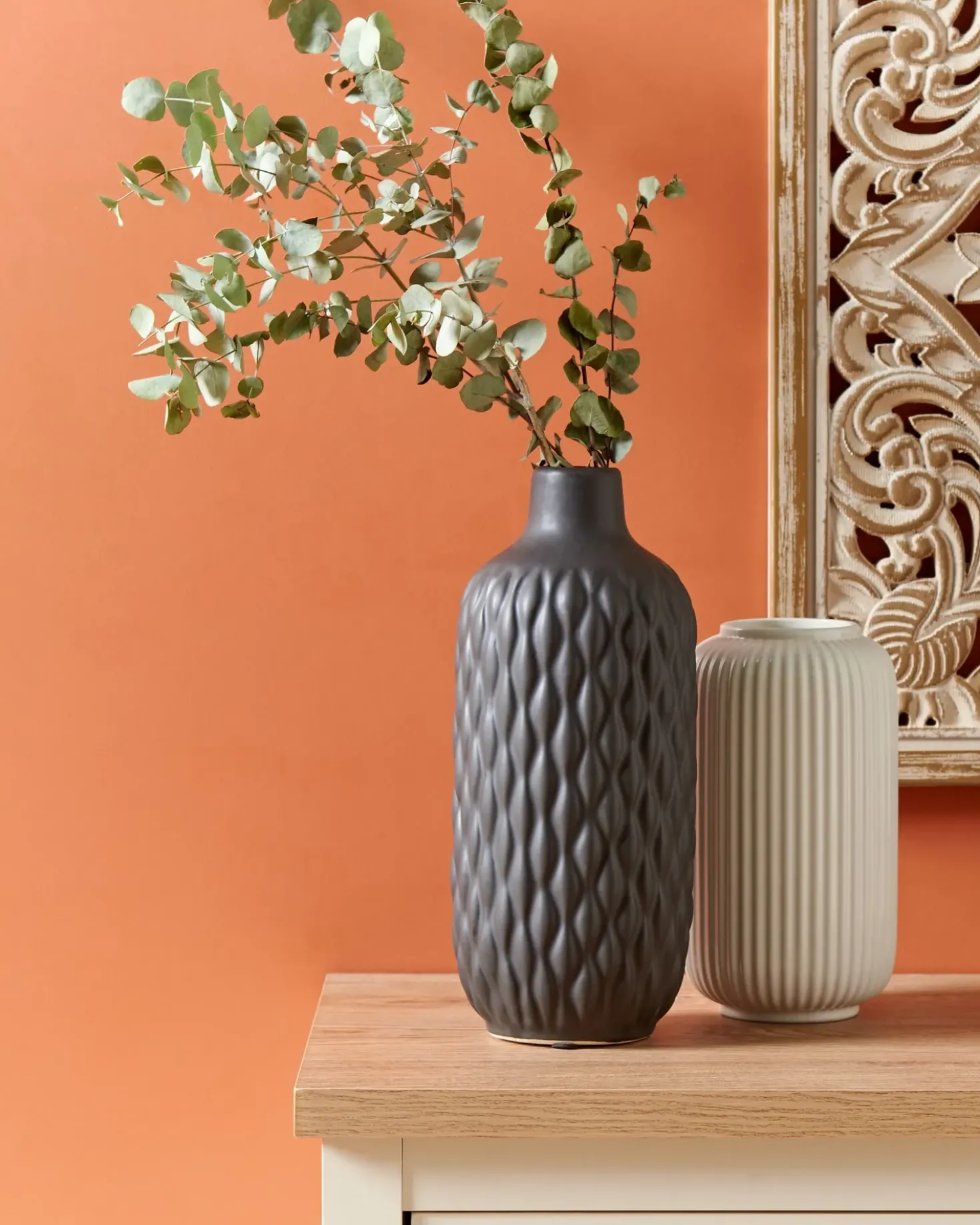 Vaso decorativo EMAR Gres porcellanato 31 cm Nero