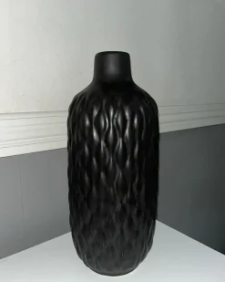Vaso decorativo EMAR Gres porcellanato 31 cm Nero