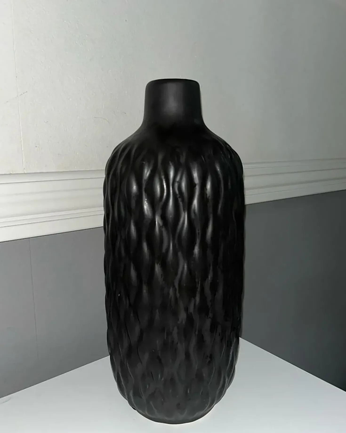 Vaso decorativo EMAR Gres porcellanato 31 cm Nero