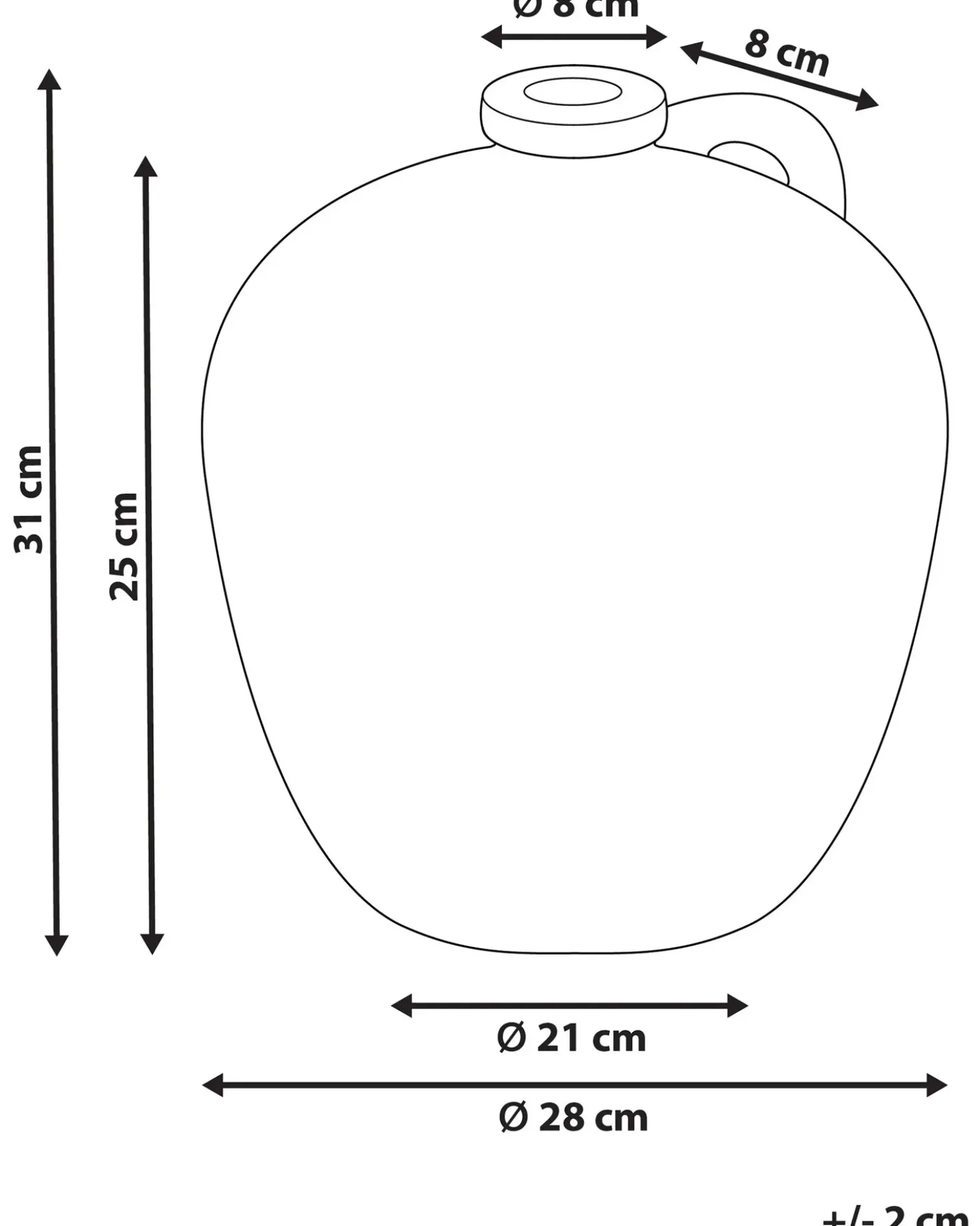 Vaso decorativo IPOH Ceramica 30 cm Bianco sporco
