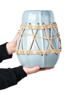 Vaso decorativo KAMERING Ceramica 27 cm Blu