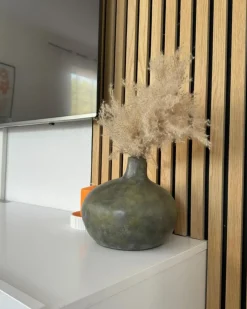 Vaso decorativo KLANG Ceramica 18 cm Grigio
