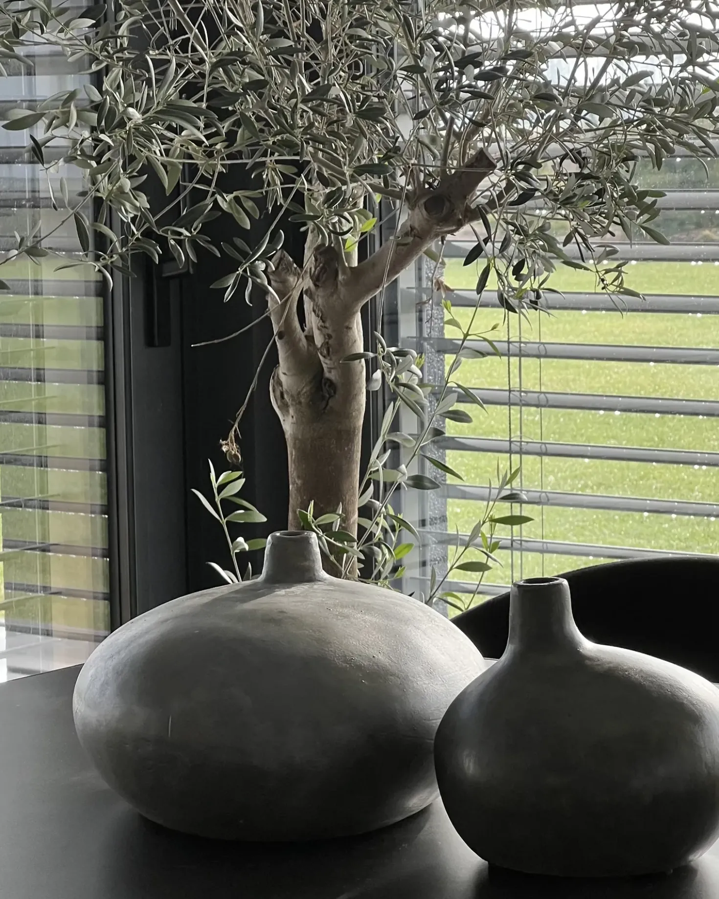 Vaso decorativo KLANG Ceramica 18 cm Grigio