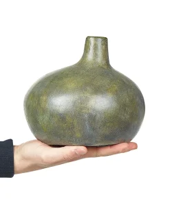 Vaso decorativo KLANG Ceramica 18 cm Grigio