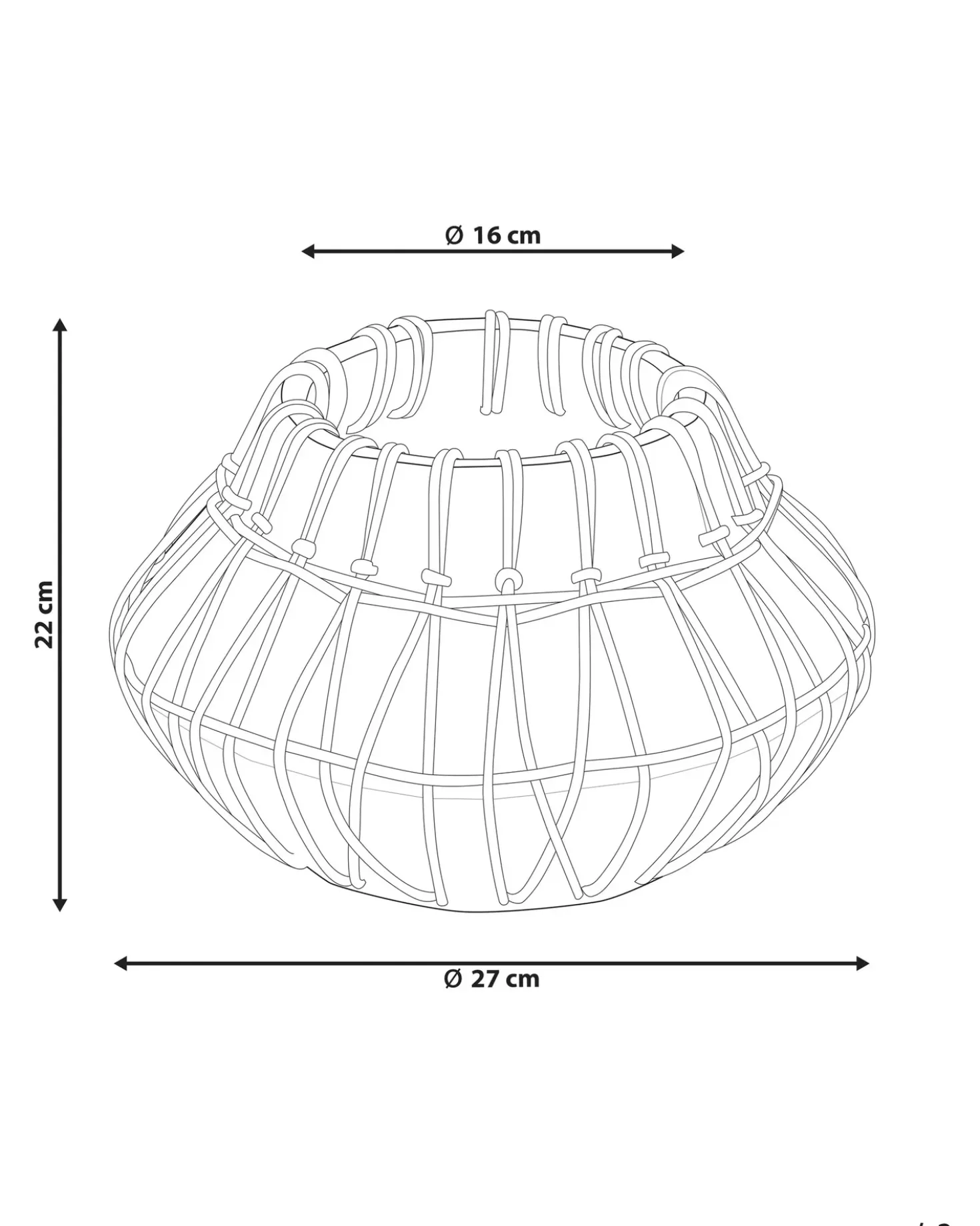 Vaso decorativo KLUET Ceramica 22 cm Marrone