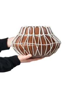Vaso decorativo KLUET Ceramica 22 cm Marrone