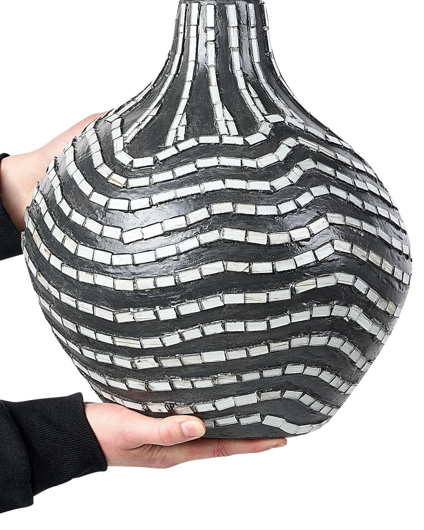 Vaso decorativo KUALU Ceramica 35 cm Nero