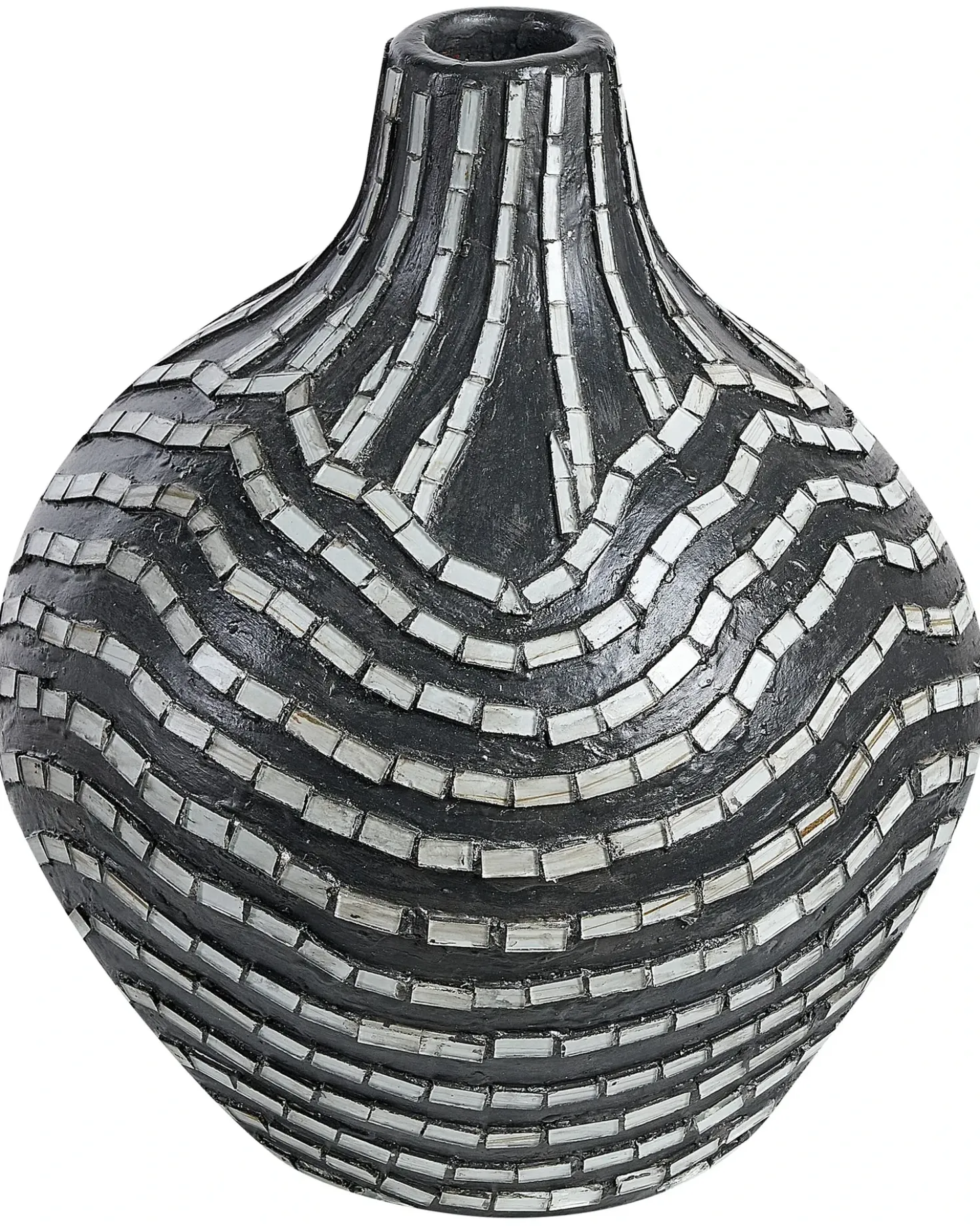 Vaso decorativo KUALU Ceramica 35 cm Nero