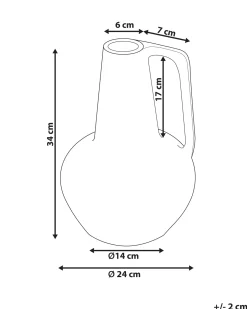 Vaso decorativo MALAKKA Ceramica 34 cm Multicolore