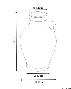 Vaso decorativo MASSALIA Ceramica 33 cm Bianco