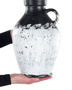 Vaso decorativo MASSALIA Ceramica 33 cm Bianco