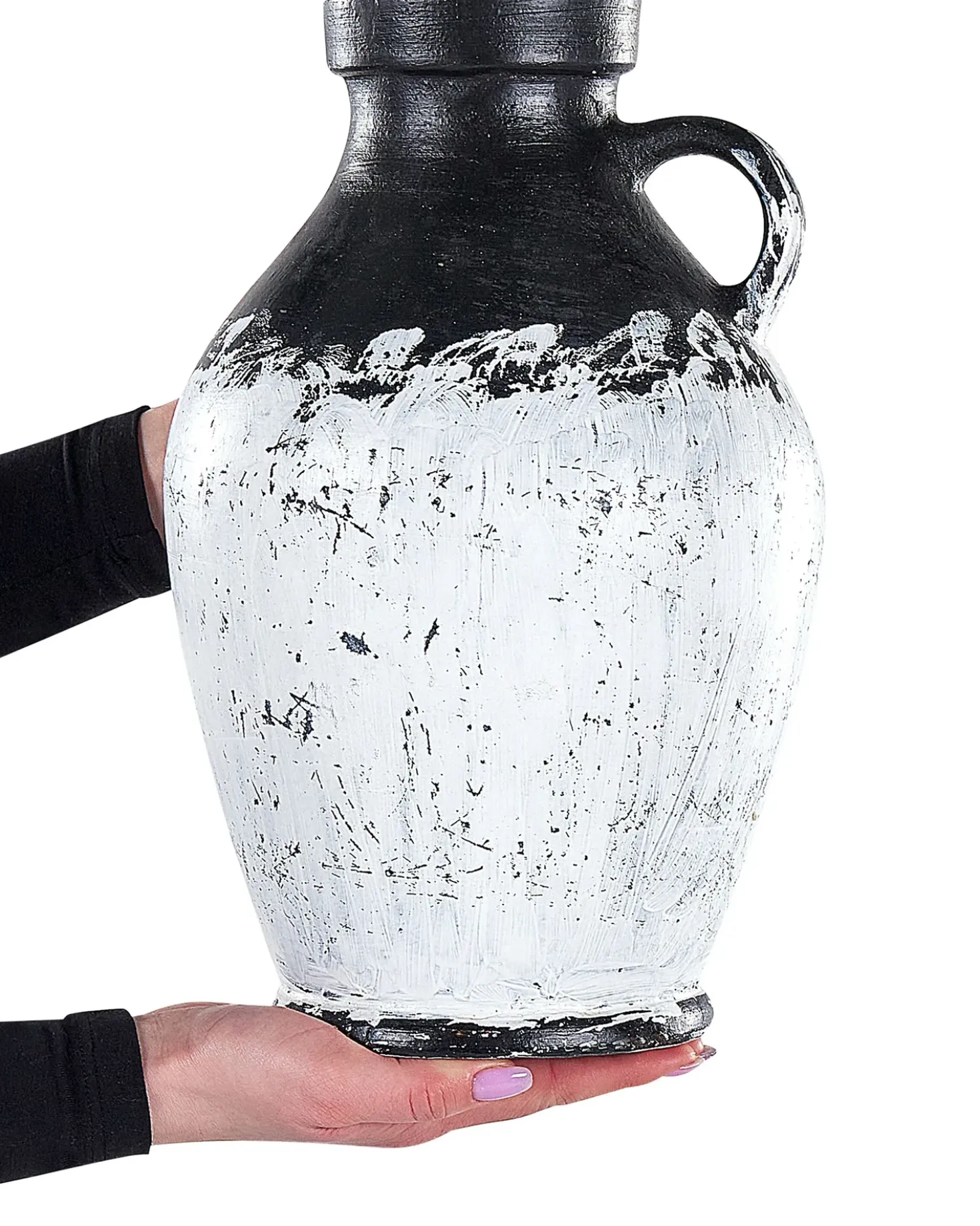 Vaso decorativo MASSALIA Ceramica 33 cm Bianco