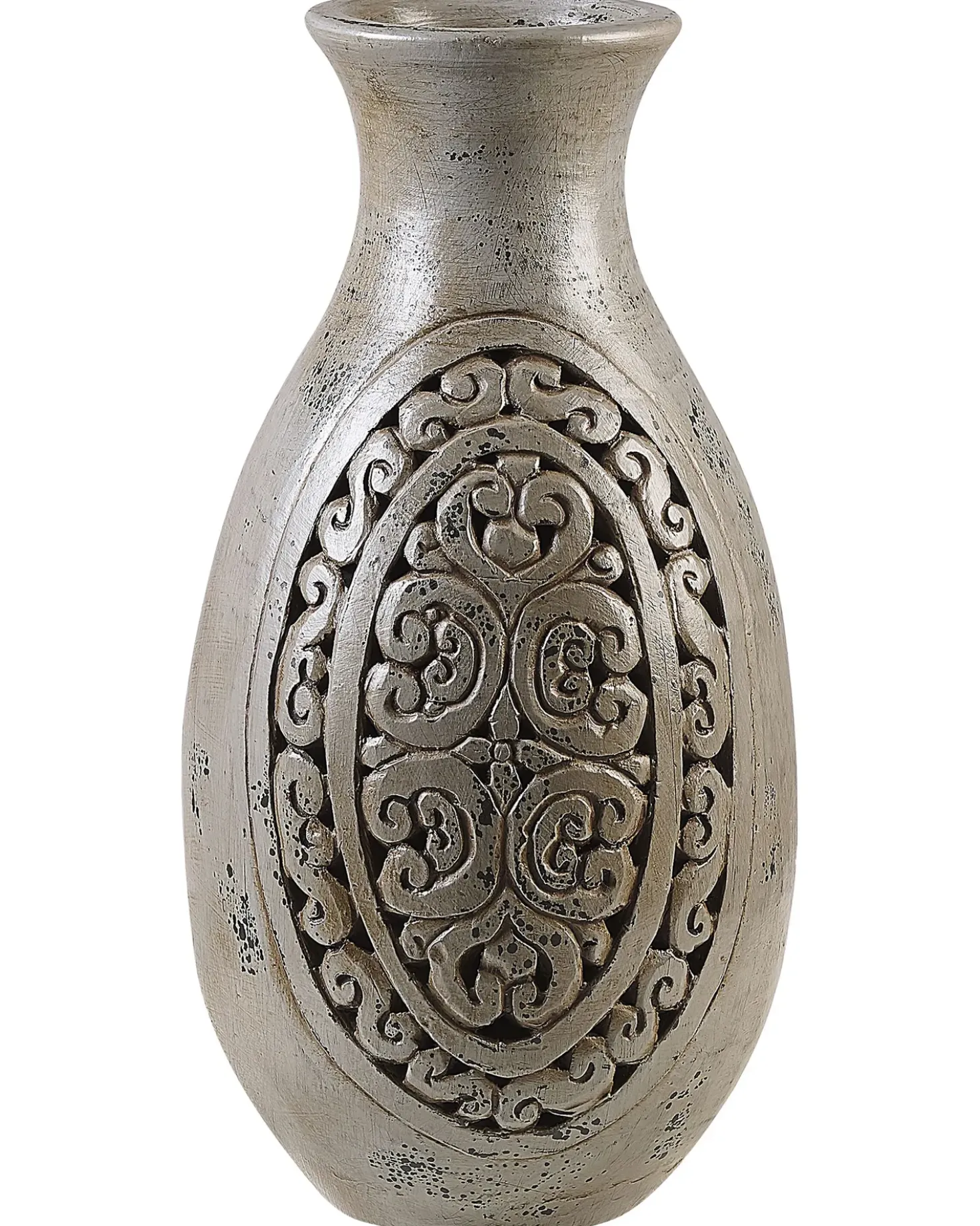 Vaso decorativo MEGARA Ceramica 51 cm Grigio