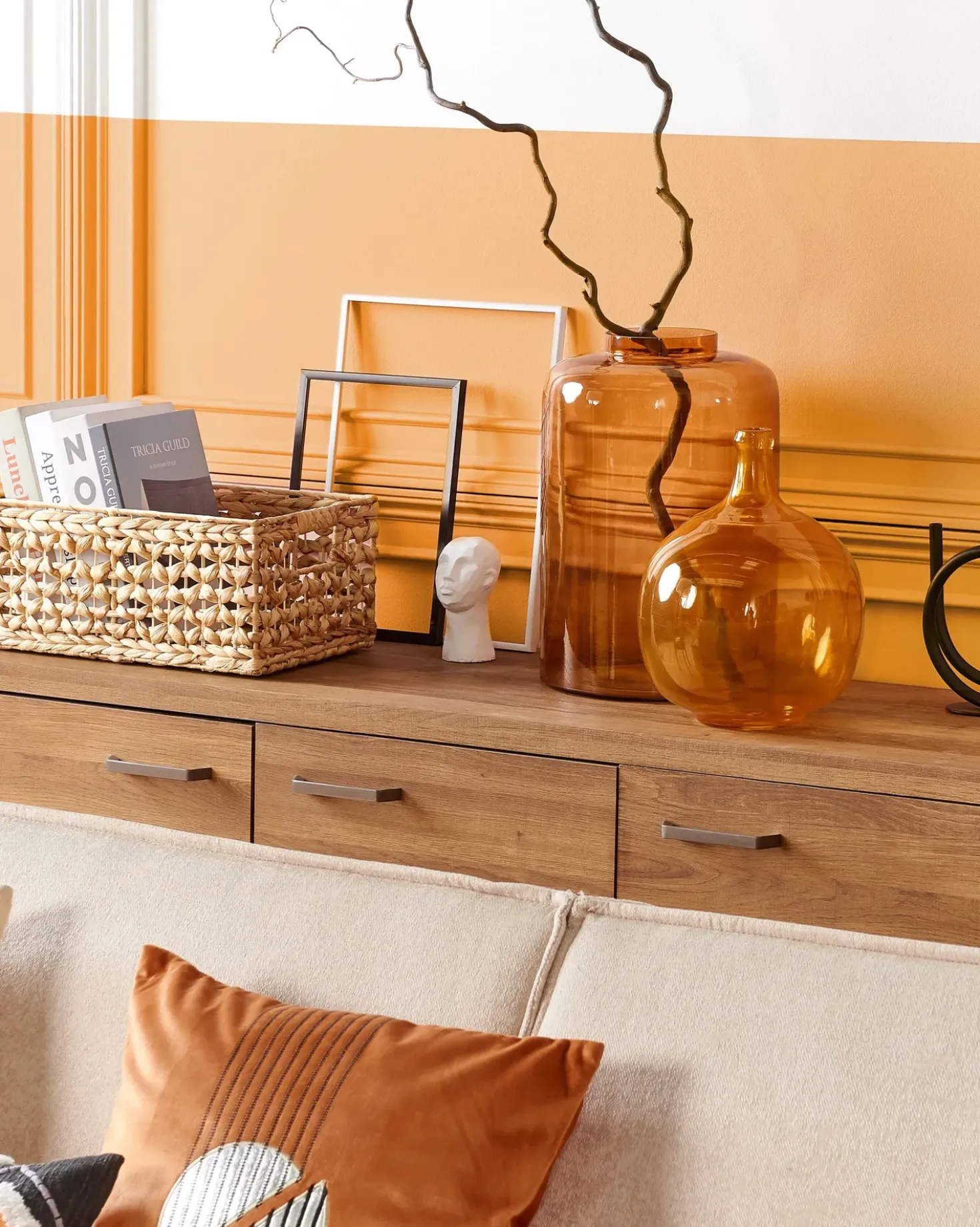 Vaso decorativo MIRCHI Vetro 41 cm Arancione