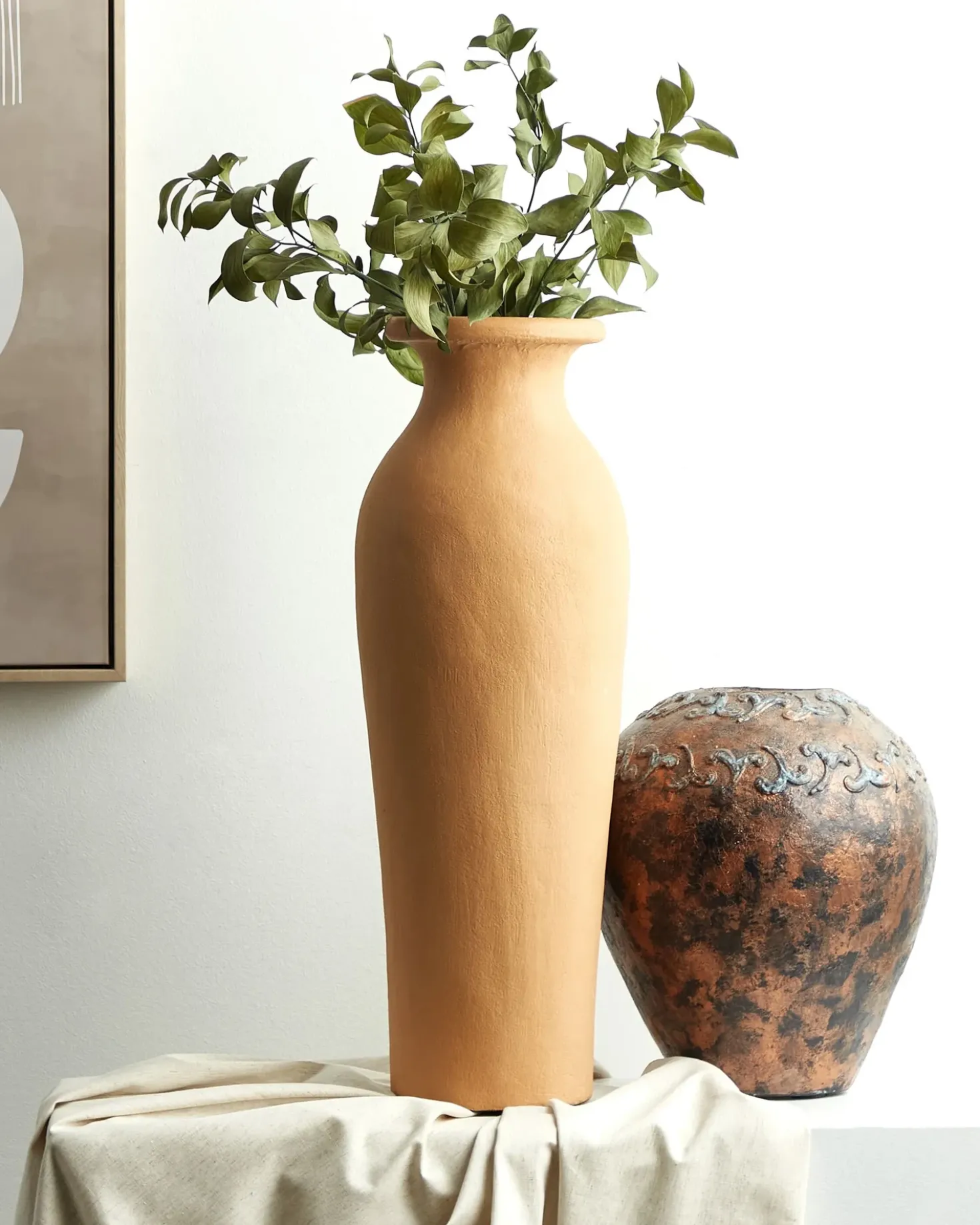 Vaso decorativo MUAR Ceramica 60 cm Arancione