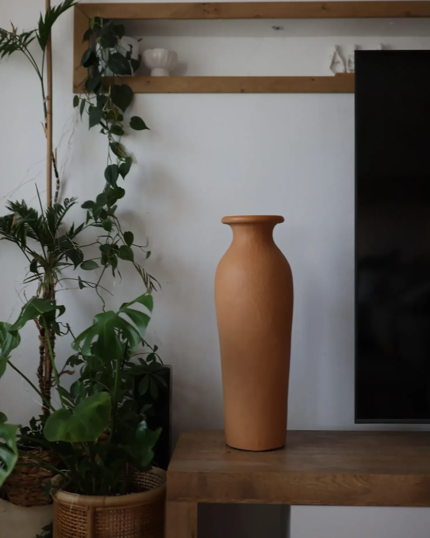 Vaso decorativo MUAR Ceramica 60 cm Arancione