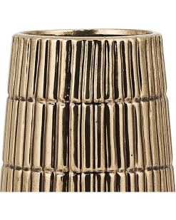 Vaso decorativo QANAWAT Gres porcellanato 22 cm Oro