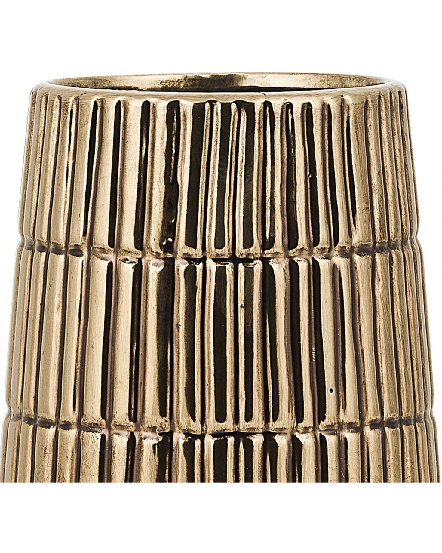 Vaso decorativo QANAWAT Gres porcellanato 22 cm Oro