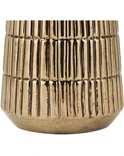 Vaso decorativo QANAWAT Gres porcellanato 22 cm Oro