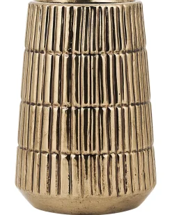 Vaso decorativo QANAWAT Gres porcellanato 22 cm Oro
