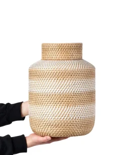 Vaso decorativo RENUN Ceramica 36 cm Naturale