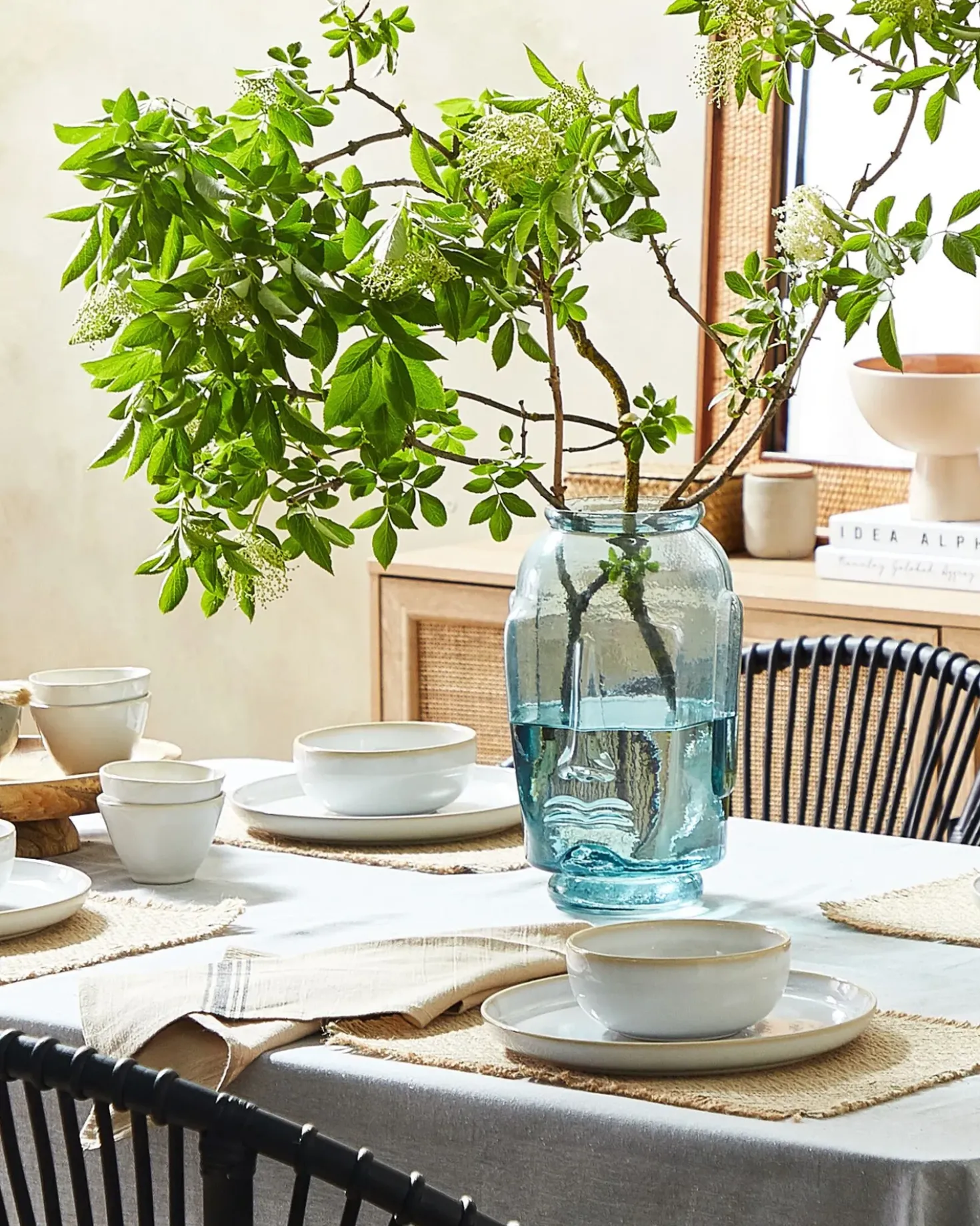 Vaso decorativo SAMBAR Vetro 31 cm Blu