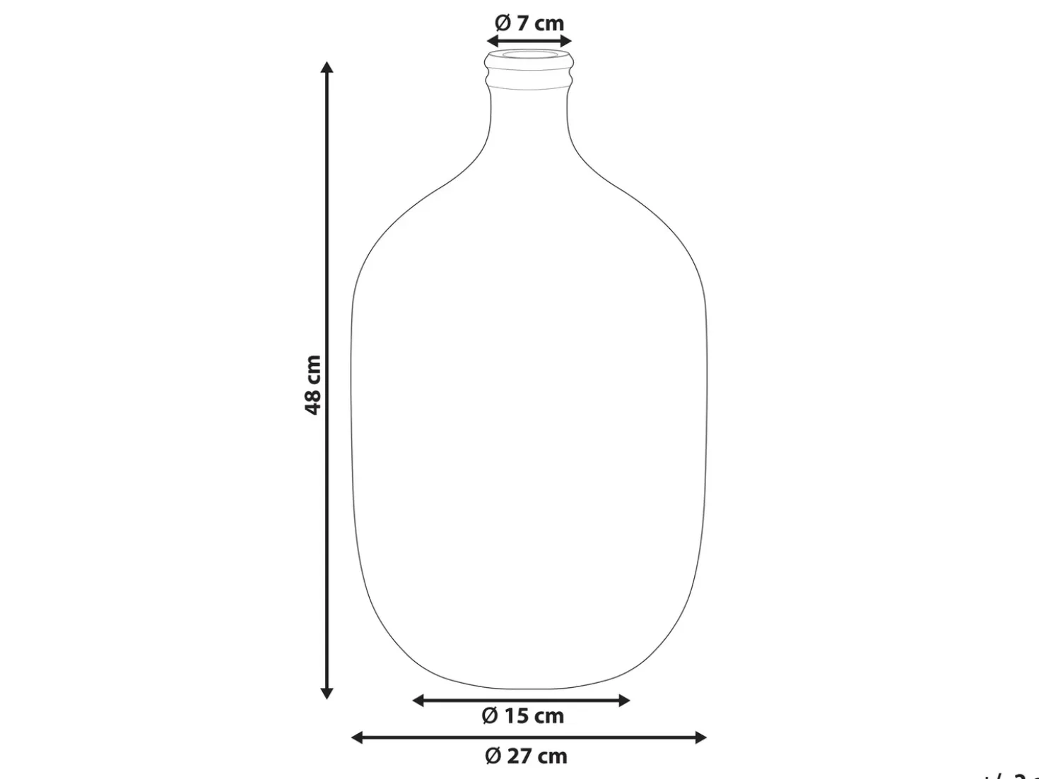 Vaso decorativo SAMOSA Vetro 48 cm Turchese