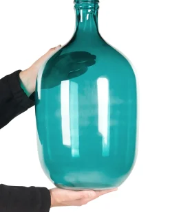 Vaso decorativo SAMOSA Vetro 48 cm Turchese