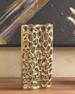 Vaso decorativo SANCHI Metallo 33 cm Oro