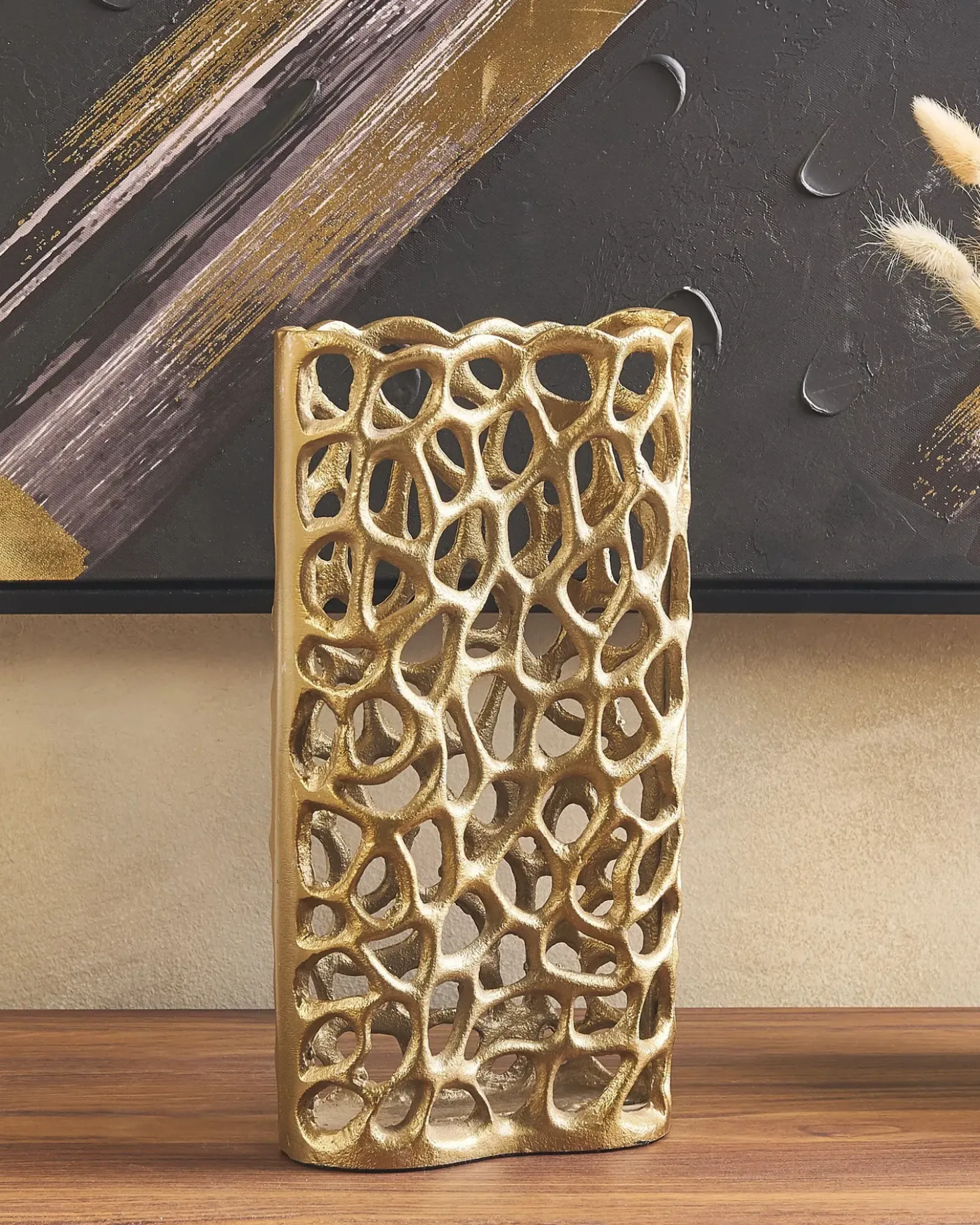 Vaso decorativo SANCHI Metallo 33 cm Oro